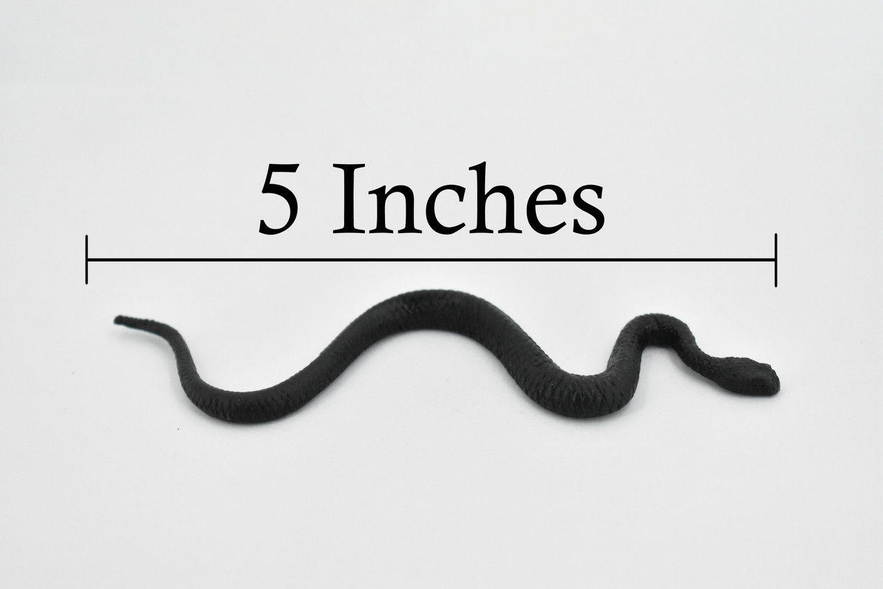 North American Racer, Snake, Rubber Reptile, Educational, Realistic Hand Painted, Figure, Lifelike Model, Figurine, Replica,  4 1/2 Inches.