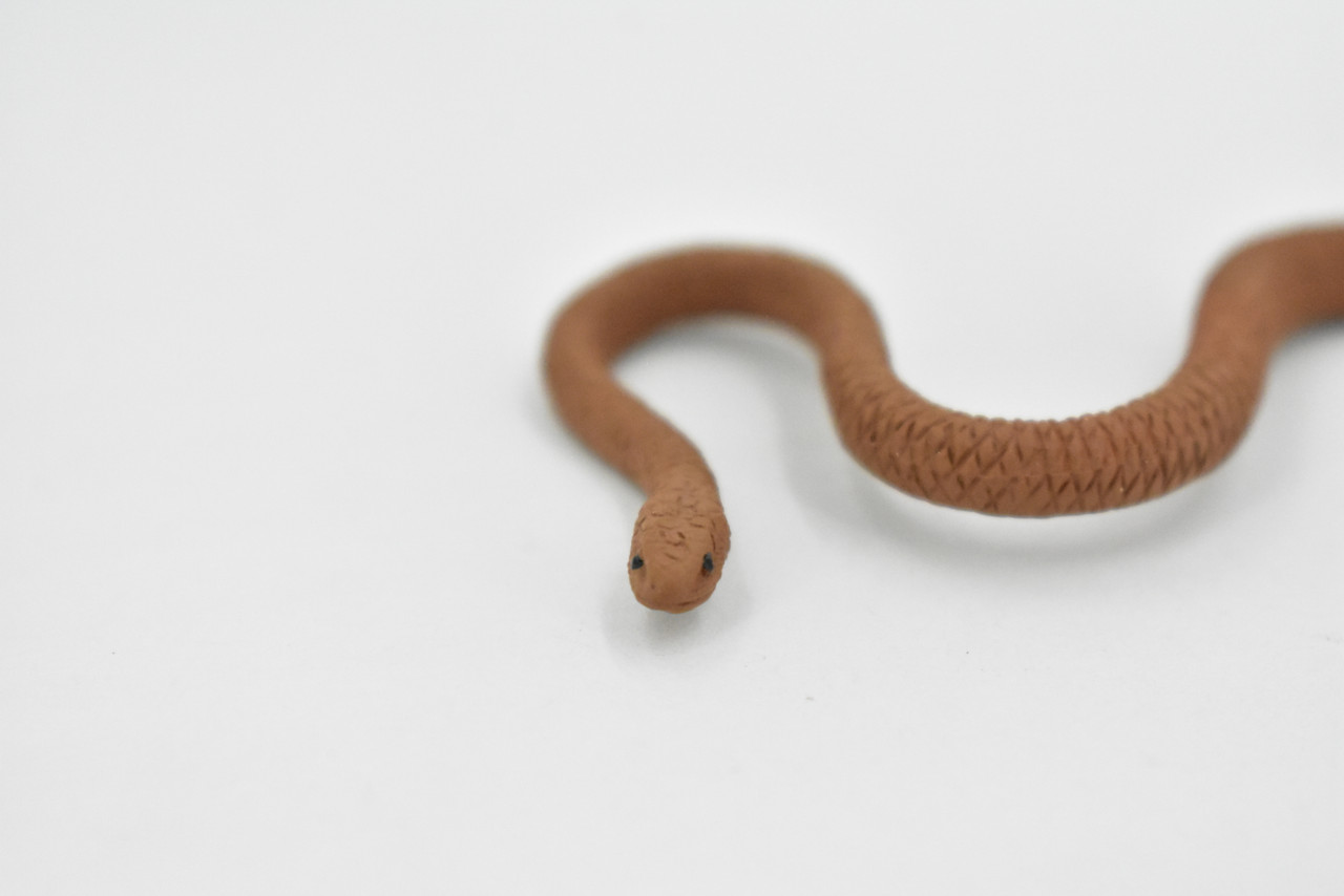 Eastern Brown Snake, Australia, Rubber Reptile, Educational, Realistic Hand Painted, Figure, Lifelike Model, Figurine, Replica, Gift,     4 Inches    F3052 B364