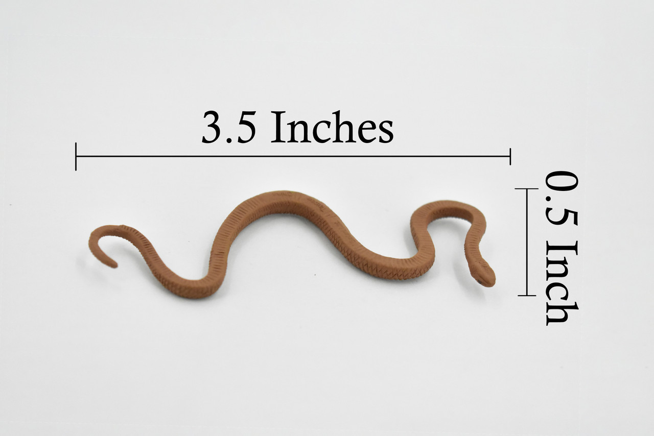 Eastern Brown Snake, Australia, Rubber Reptile, Educational, Realistic Hand Painted, Figure, Lifelike Model, Figurine, Replica,  4 Inches