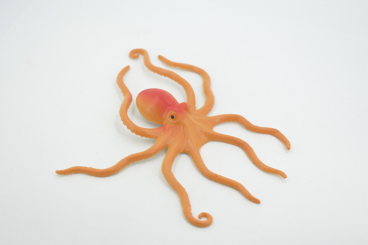 Octopus, Octopuses, Rubber, Octopodes, Educational, Realistic Hand Painted, Figure, Lifelike Figurine, Replica, Gift,      5"      F6005 B377