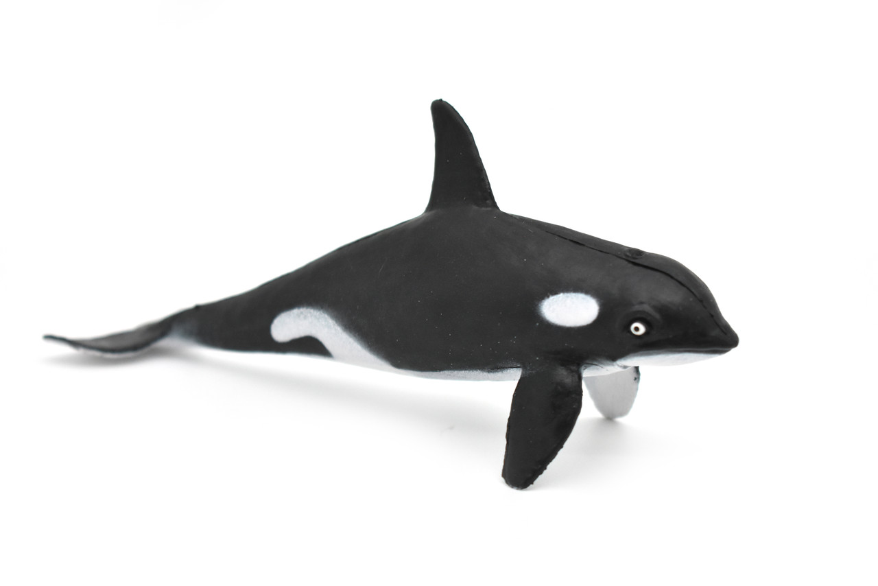 Orca, Killer Whale, Very Nice Rubber Replica   5" ~   F6010-B377