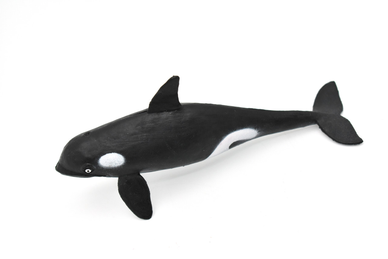 Orca, Killer Whale, Very Nice Rubber Replica   5" ~   F6010-B377