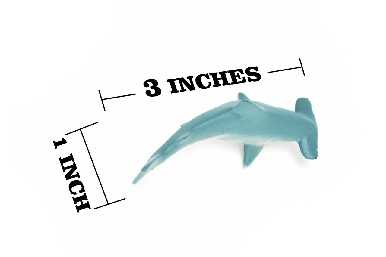 Hammerhead Shark, Curved, Very Nice Plastic Replica   3"   ~   F0010-B23