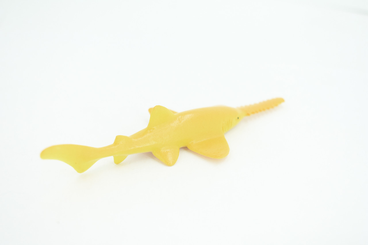 Sawfish Shark, Carpenter sharks, Saltwater, Rubber Fish, Realistic, Figure, Model, Replica, Toy, Kids, Educational, Gift,       4 1/2"       F0017 B22