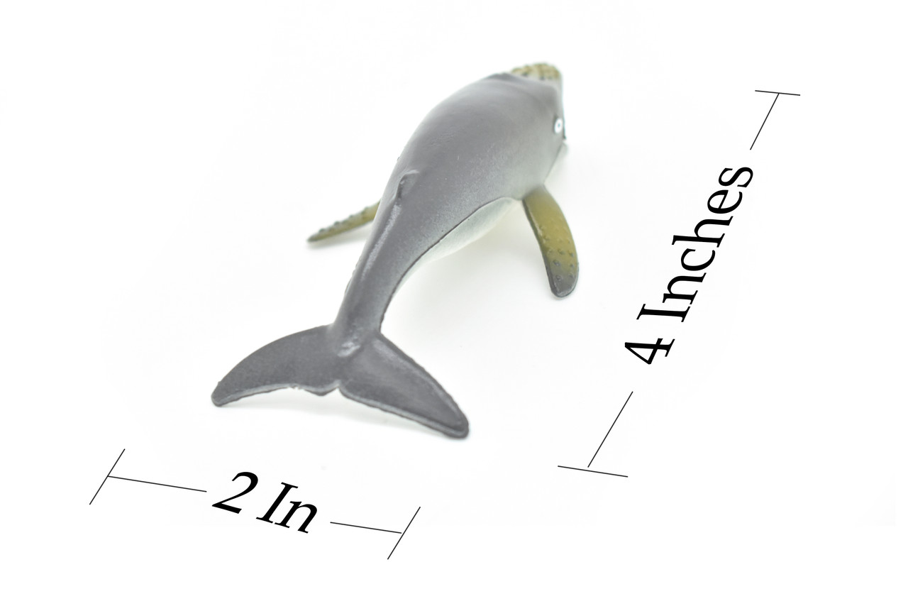 Humpback Whale, Very Nice Rubber Replica   4"  ~  F0019-B22