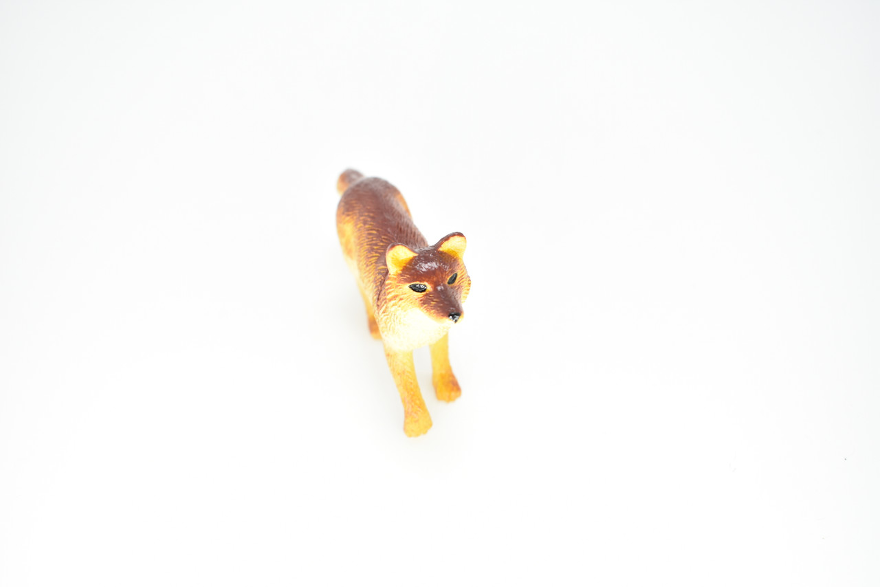 Coyote Realistic Small Toy Model Plastic Replica Forest Animal, Kids Educational Gift 3.5" F1017 B14            