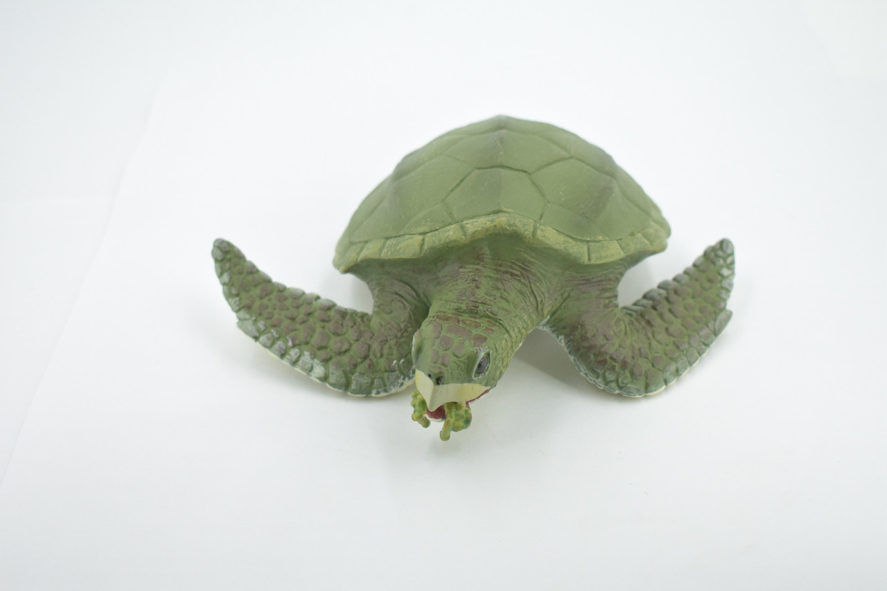 Sea Turtle, Kemp's Ridley Sea Turtle, Museum Quality, Hand Painted, Soft Rubber, Reptile, Realistic, Figure, Toy, Kids, Educational, Gift,       7"      F3382 B217