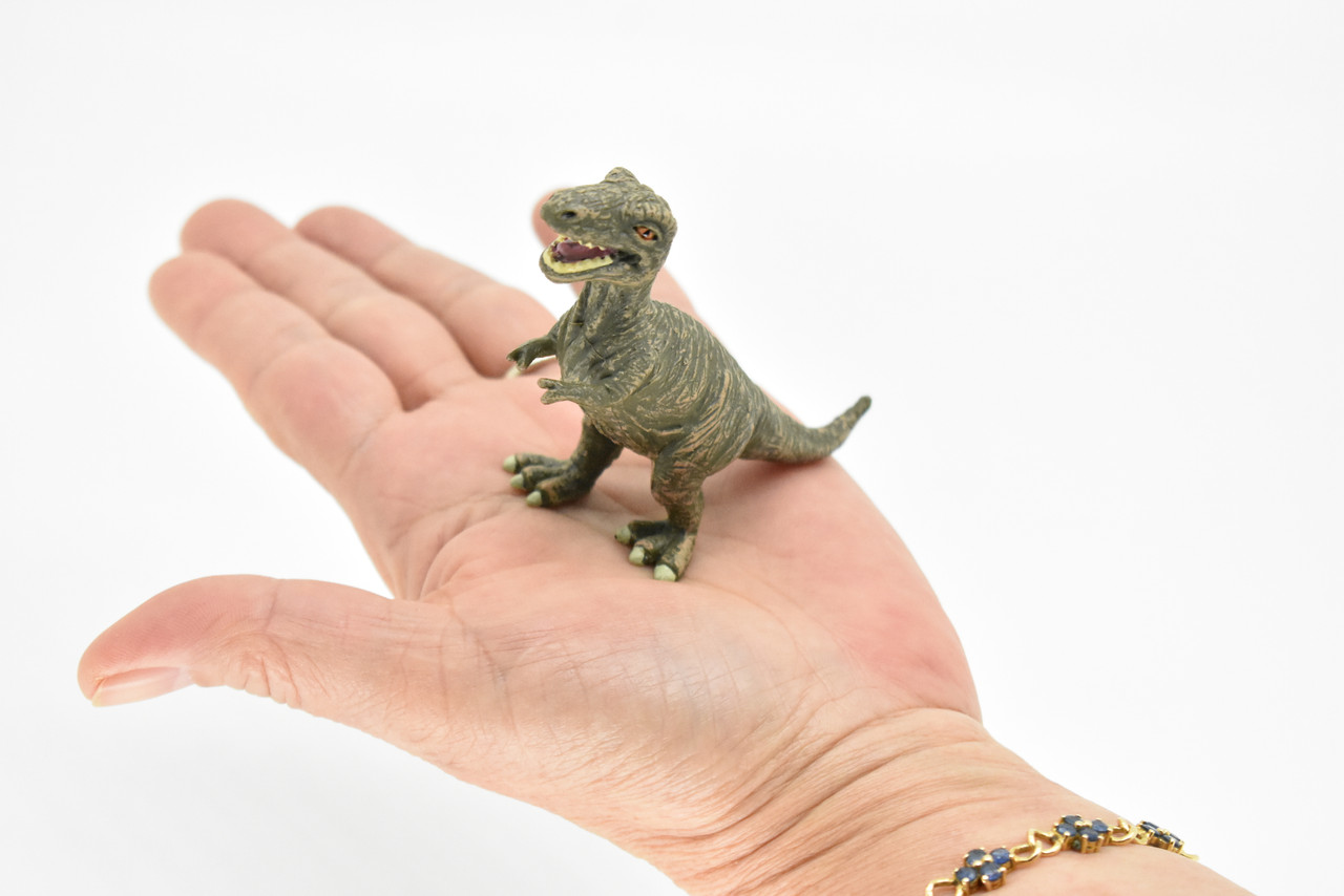 Tyrannosaurus rex, T. Rex, Dinosaur, Baby, Museum Quality, Animal, Educational, Realistic, Hand Painted, Vintage Replica, Toy,  3 1/2 Inches.