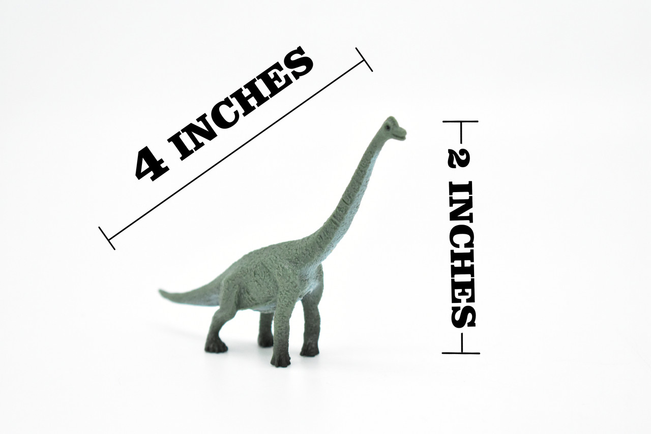 Brachiosaurus Dinosaur, Museum Quality, Animal, Educational, Realistic Hand Painted, Figure, Lifelike Model, Vintage Replica, Toy,   4 Inches. 