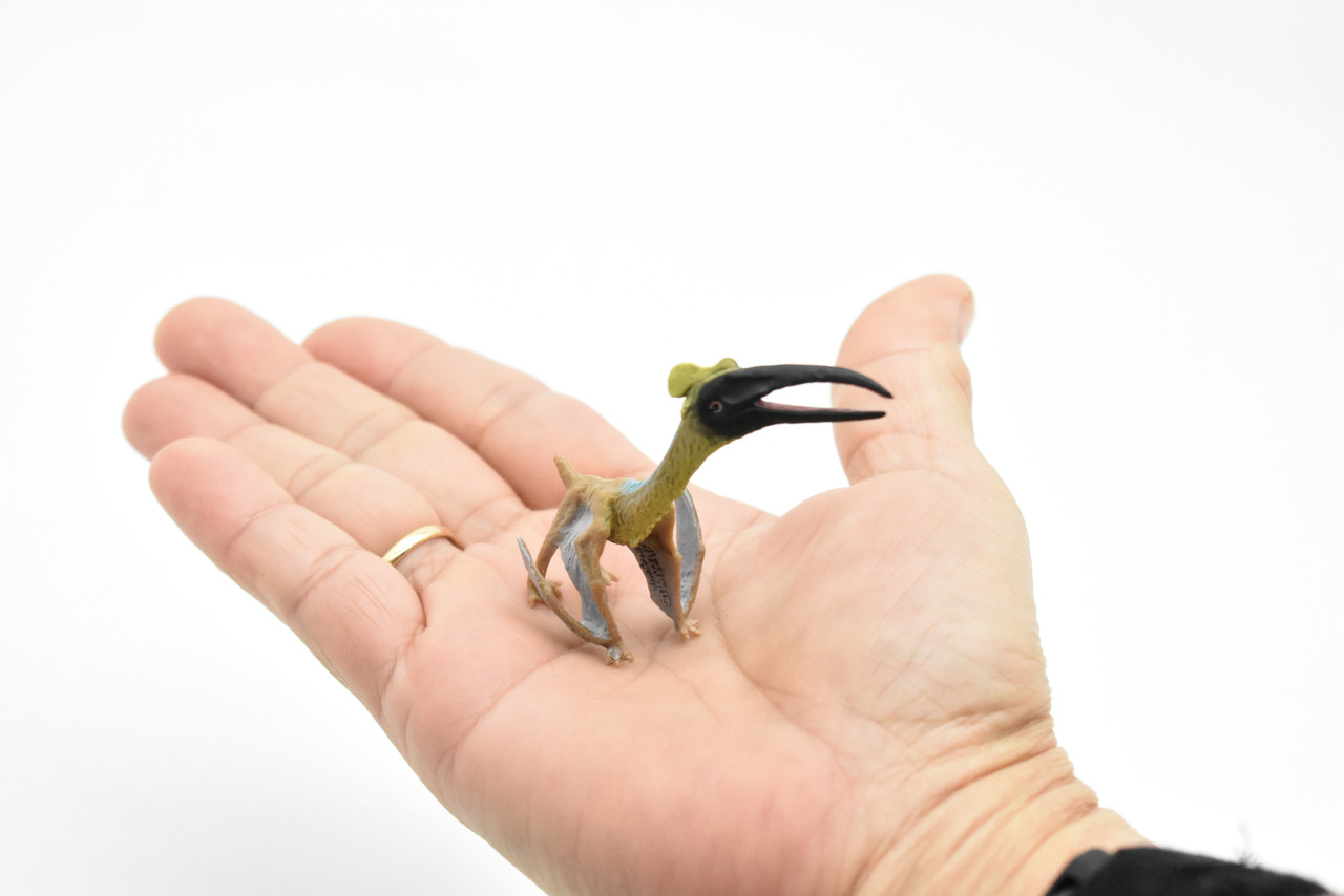 Quetzalcoatlus Dinosaur, Museum Quality, Animal, Educational, Realistic Hand Painted, Figure, Lifelike Model, Vintage Replica, Toy,  3 Inches. 