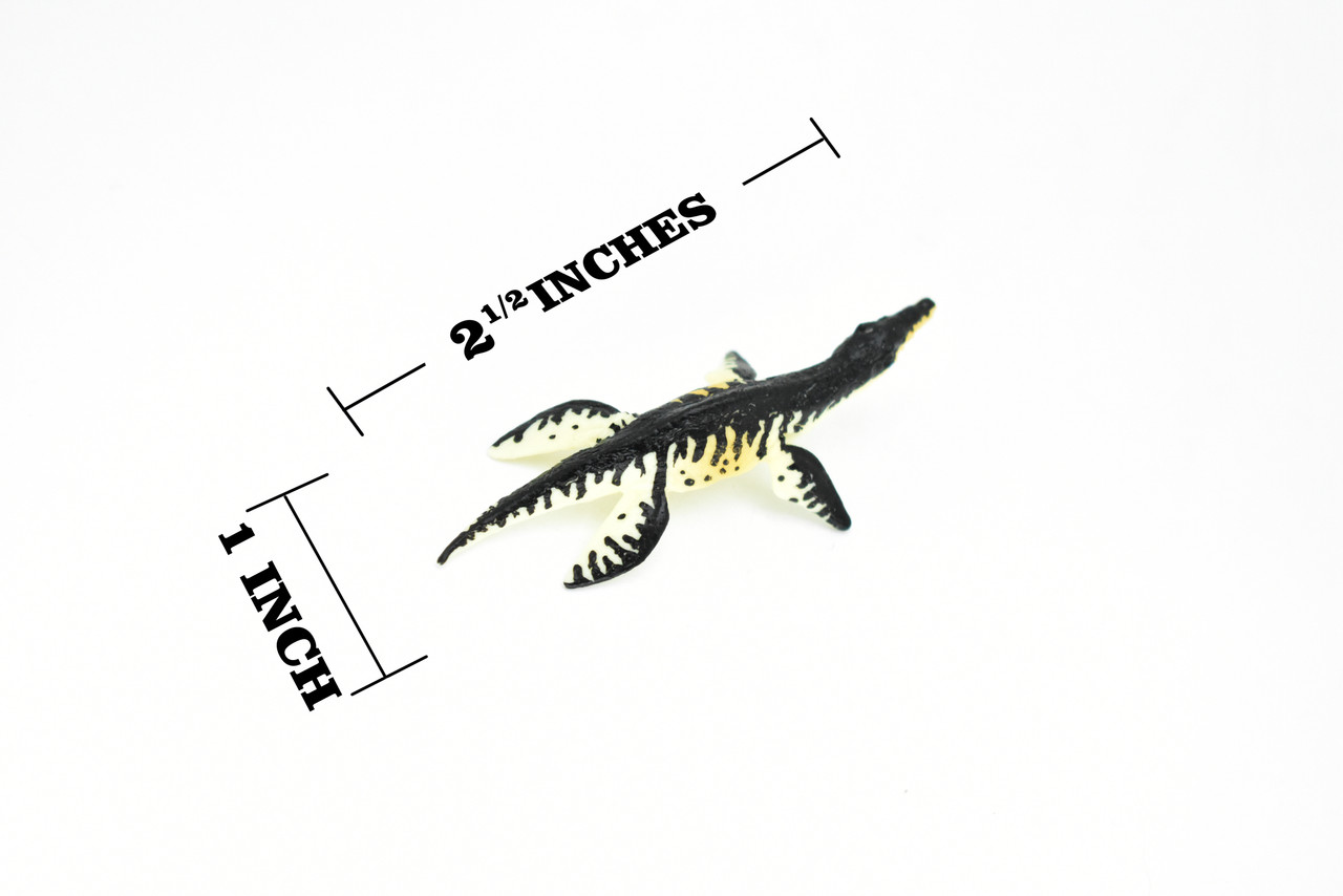 Liopleurodon Dinosaur, Museum Quality, Animal, Educational, Realistic Hand Painted, Figure, Lifelike Model, Vintage Replica, Toy,   2 1/2 Inches. 