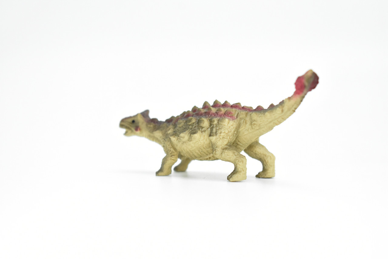 Ankylosaurus Dinosaur, Museum Quality, Animal, Educational, Realistic Hand Painted, Figure, Lifelike Model, Vintage Replica, Toy, Gift,    3 Inches.  F8105 B117