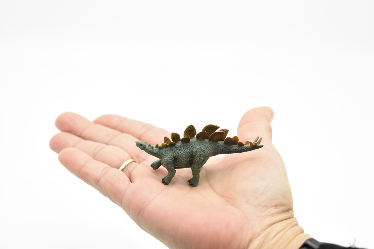 Stegosaurus Dinosaur,  Museum Quality, Animal, Educational, Realistic Hand Painted, Figure, Lifelike Model, Vintage Replica, Toy,  3 Inches.