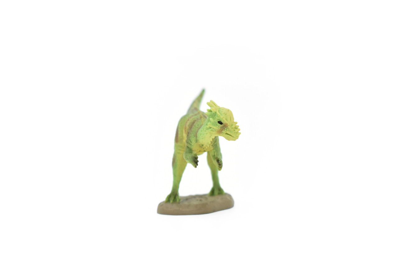 Pachycephalosaurus Dinosaur, Museum Quality, Animal, Educational, Realistic Hand Painted, Figure, Lifelike Model, Vintage Replica, Toy,  2 Inches. 