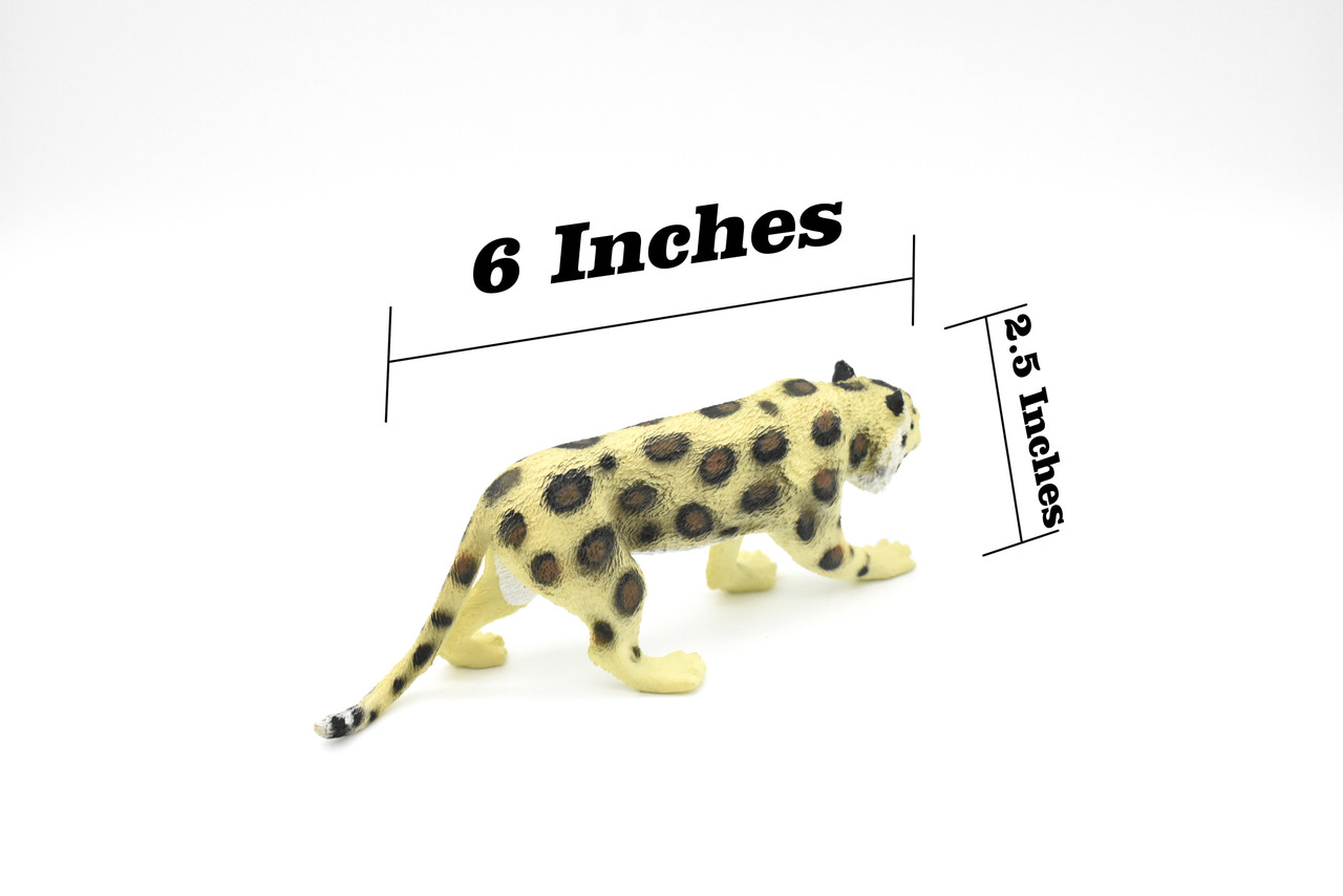 Leopard, Snow, Very Nice Plastic Replica  6"W x 3"H  ~  F4413-B191