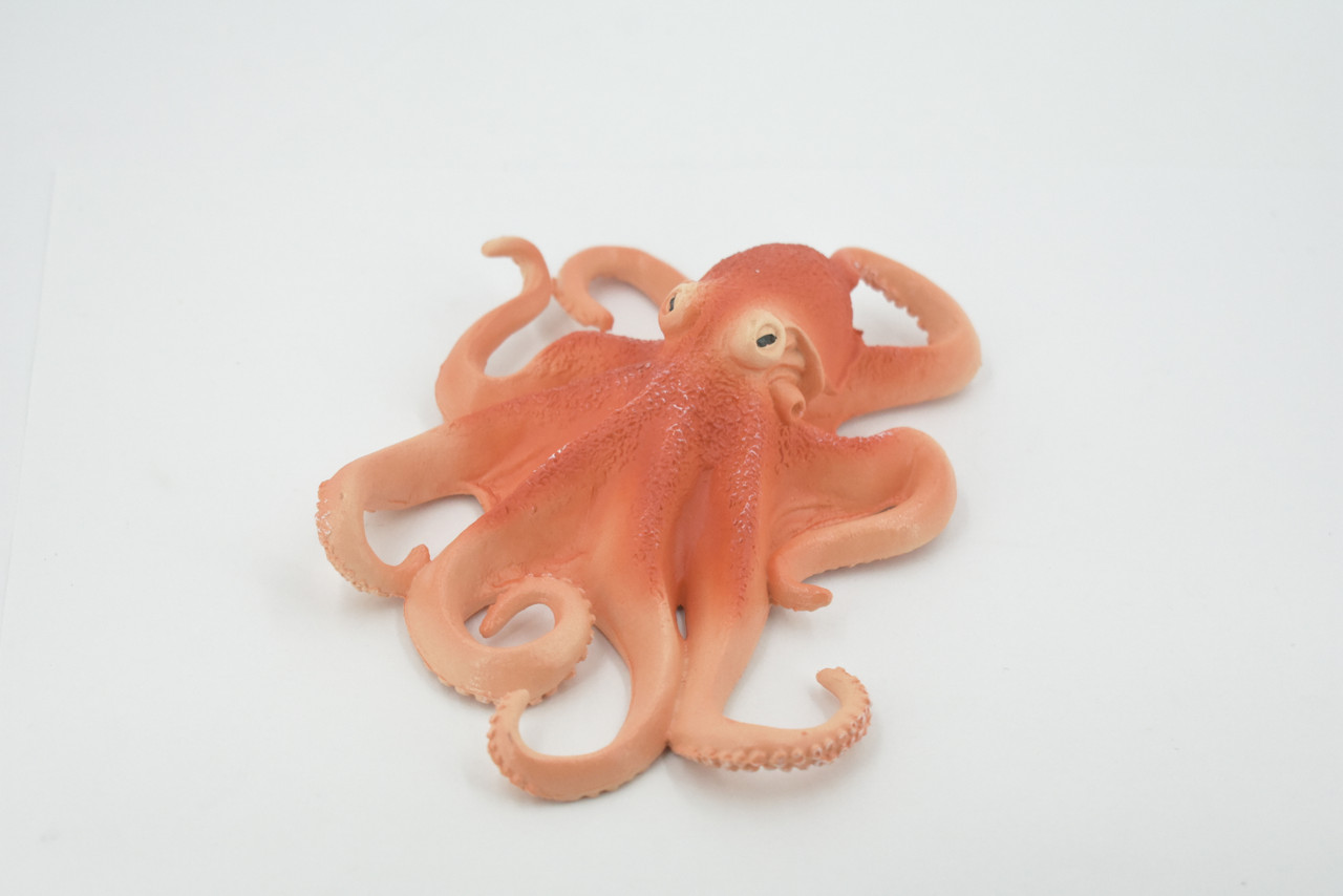 Octopus, Octopuses, Museum Quality, Rubber, Octopodes, Educational, Realistic Hand Painted, Figure, Lifelike Figurine, Replica, Gift,    6"     M040 B637