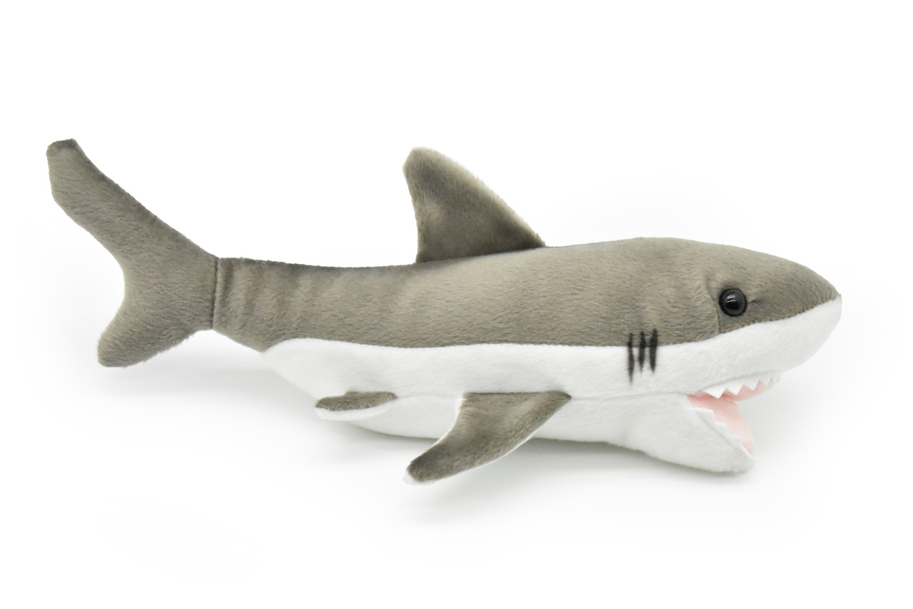 Great White Shark, Fish,  Realistic, Lifelike, Stuffed, Soft, Toy, Educational, Animal, Kids, Gift, Very Nice Plush Animal       10"