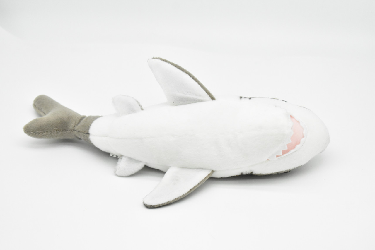 Great White Shark Plush Toy, Realistic Stuffed Animal, Fish, Lifelike, Stuffed Shark, Soft, Toy, Educational, Kids, Gift        10"      F2408 BB60