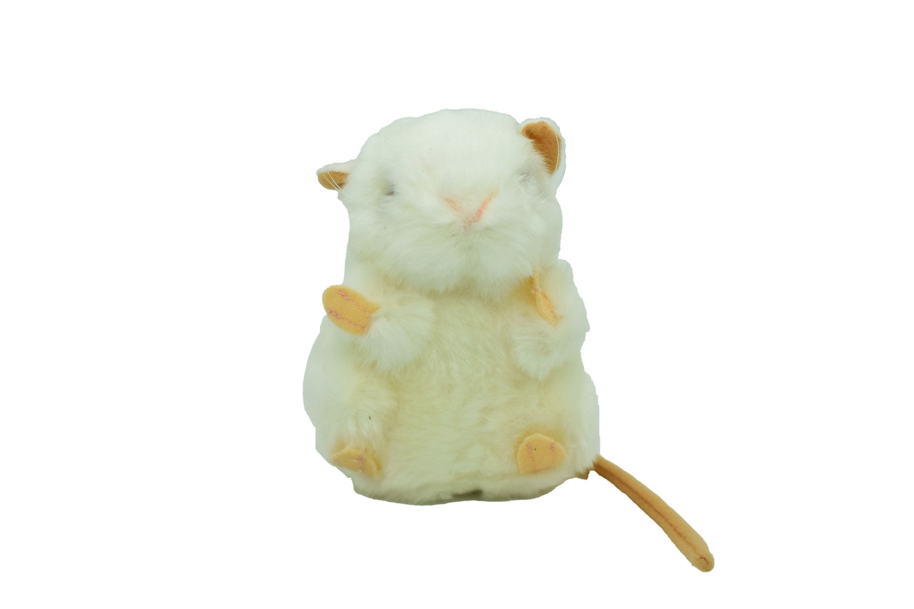 Mouse, White Lab Mouse, House Mouse, Mus musculus, Plush Design, Educational, Figure, Replica, Gift,    11" 