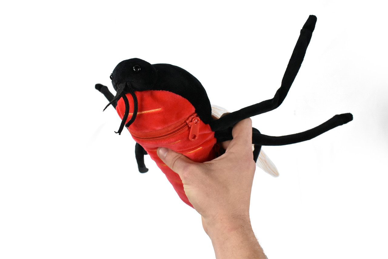 Mosquito, With Microbes, Bloodsuckers, Culex pipiens, Insect, Plush Design, Educational, Figure, Replica, Gift,     15" 
