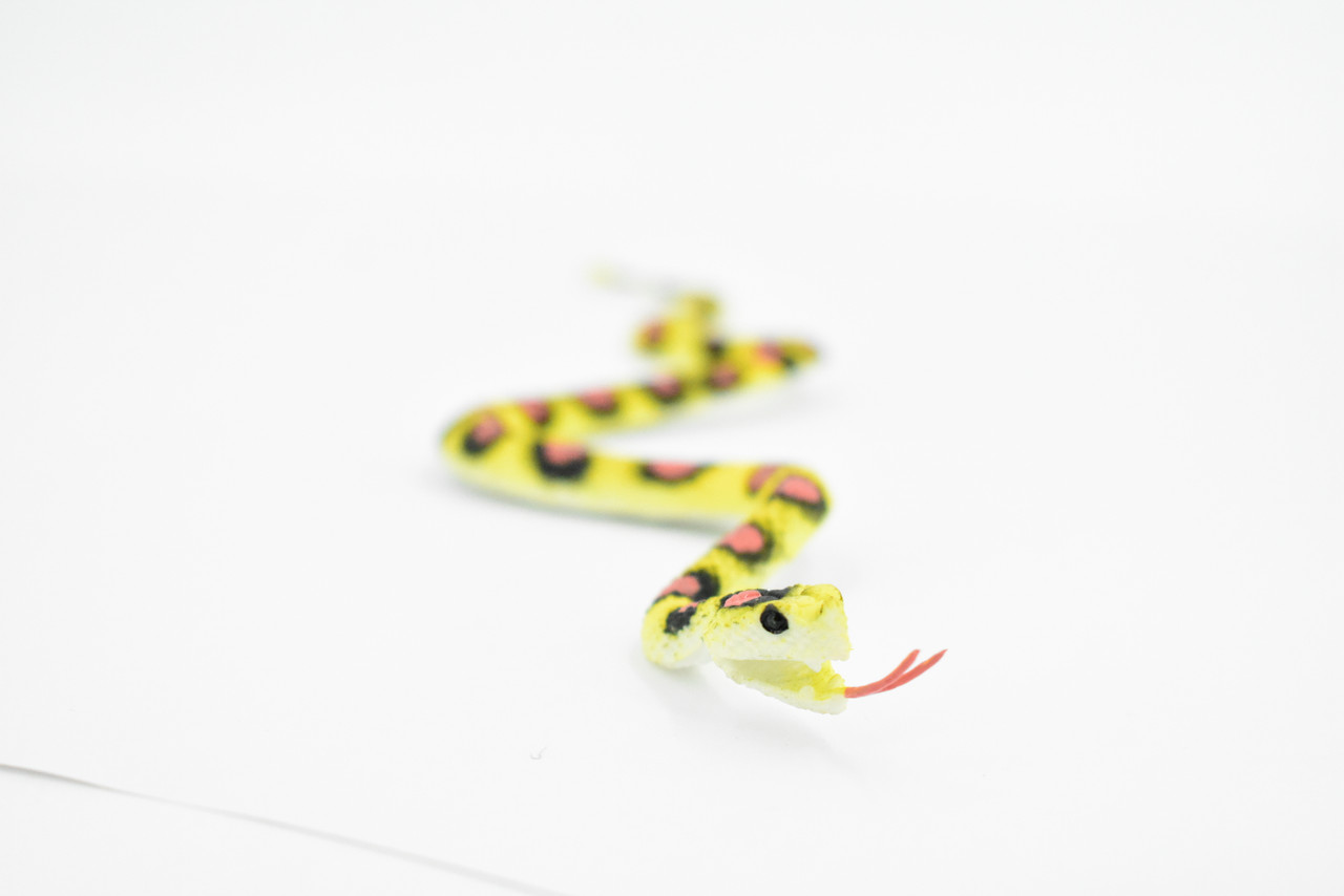 Snake, Yellow Corn Snake, Rubber Reptile, Educational, Realistic, Hand Painted, Figure, Lifelike Model, Figurine, Replica, Gift,     11"   F1728 B222