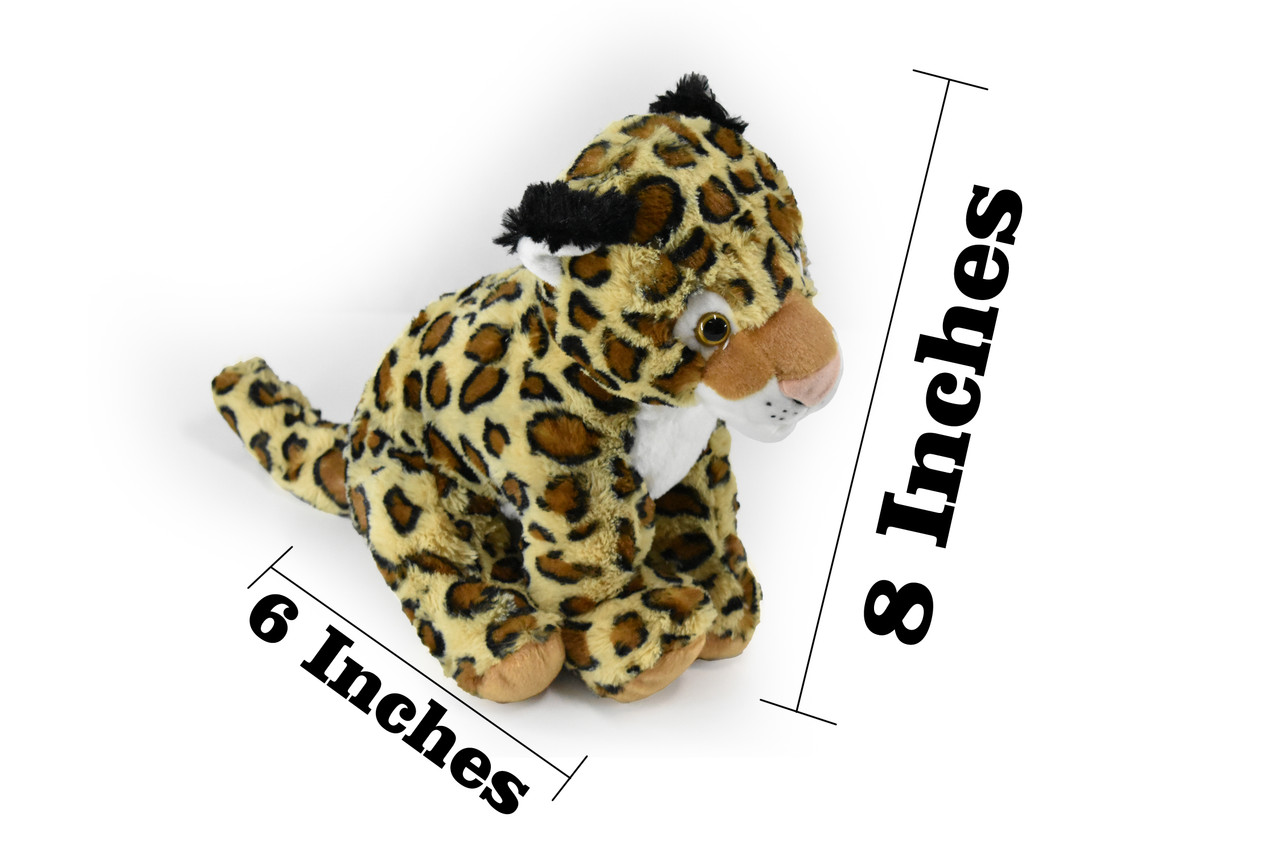 Leopard, Realistic Cute Stuffed Animal Plush Toy, Kids Educational Gift  8"   G002 B429