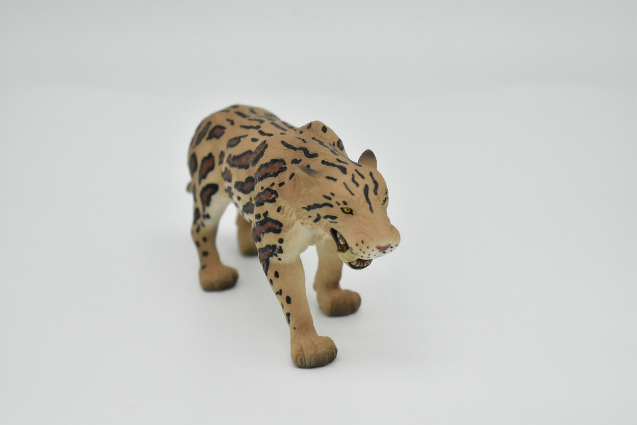 Saber-toothed Cat, Tiger, Smilodon, Realistic Plastic Toy Model Hand Painted