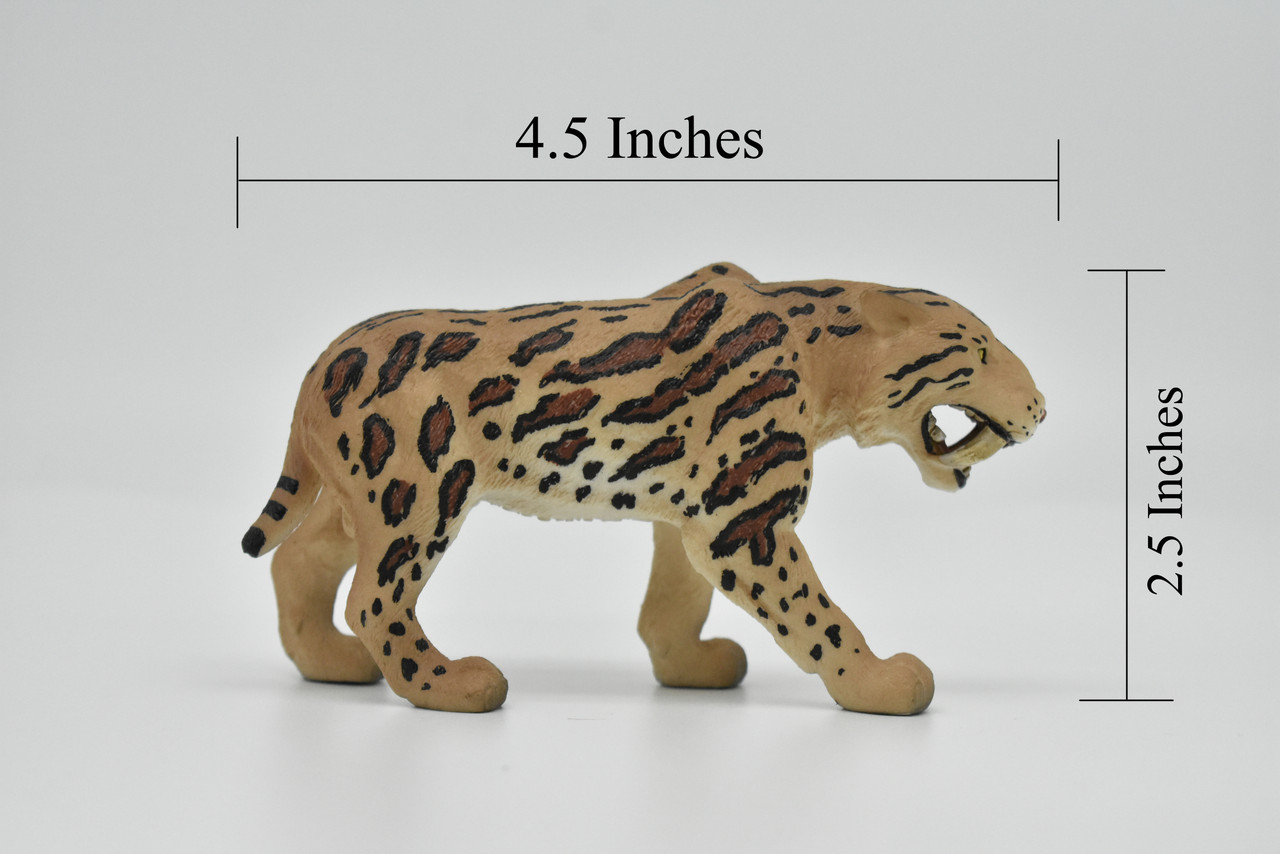 Saber-toothed Cat, Tiger, Smilodon, Realistic Plastic Toy Model Hand Painted