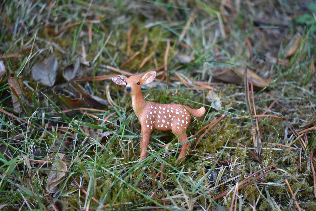 Deer, Fawn, Baby, Very Nice Plastic Animal, Educational, Toy, Kids, Realistic Figure, Lifelike Model, Figurine, Replica, Gift    2"    M054 B640