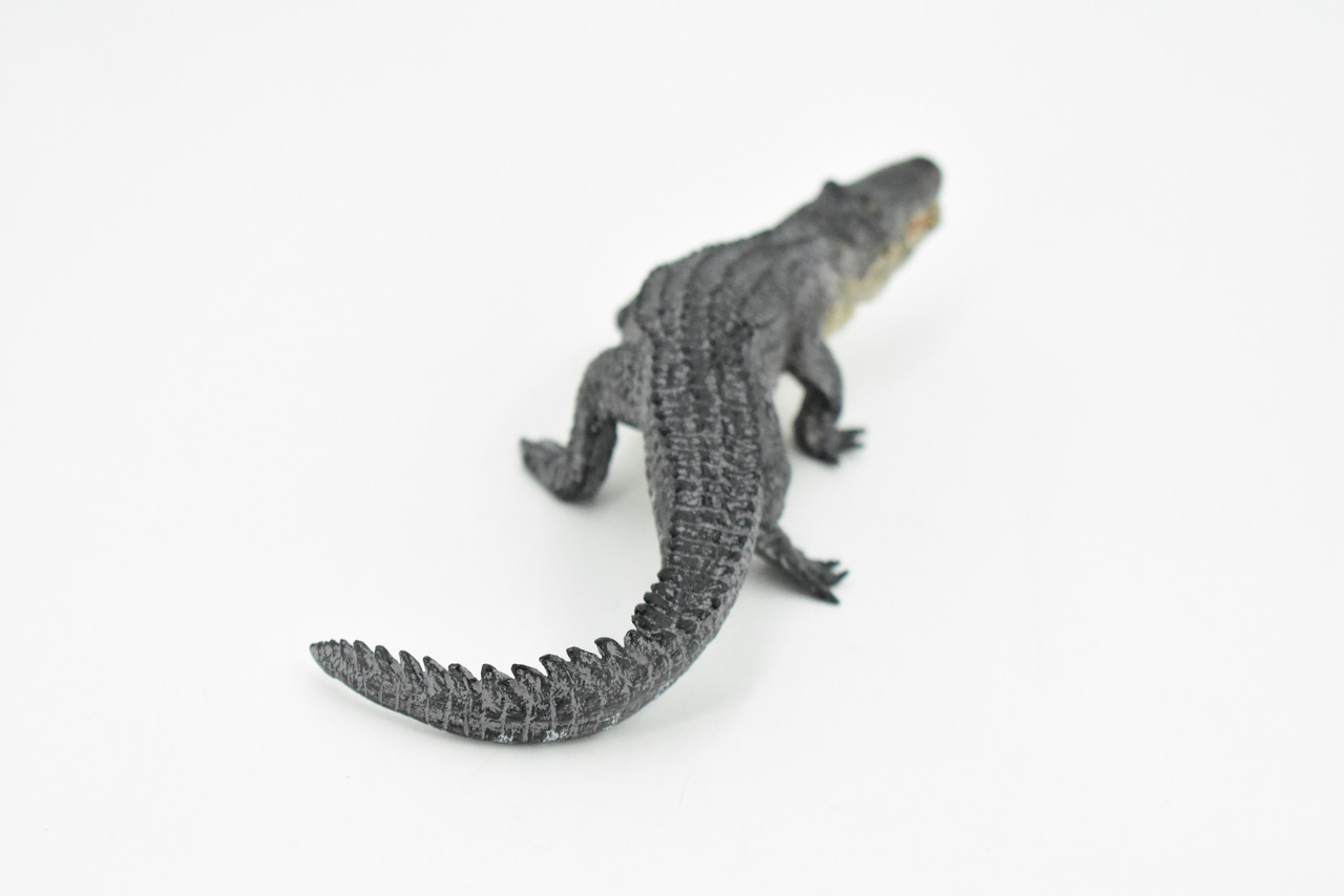 Alligator, Crocodile, Museum Quality Rubber Animal Toy, Educational, Realistic Hand Painted Figure, Lifelike Model, Figurine, Replica, Gift,     8"    M066 B642