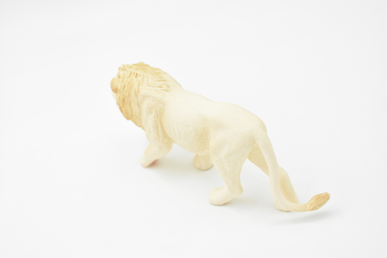 Lion, White,  Museum Quality  Plastic Replica 6"   M085-B605