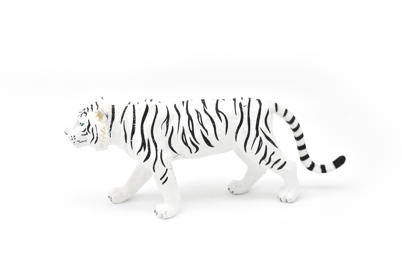 Tiger, White, Realistic Toy Model Plastic Replica Animal, Kids Educational Gift  6"  M092 B606