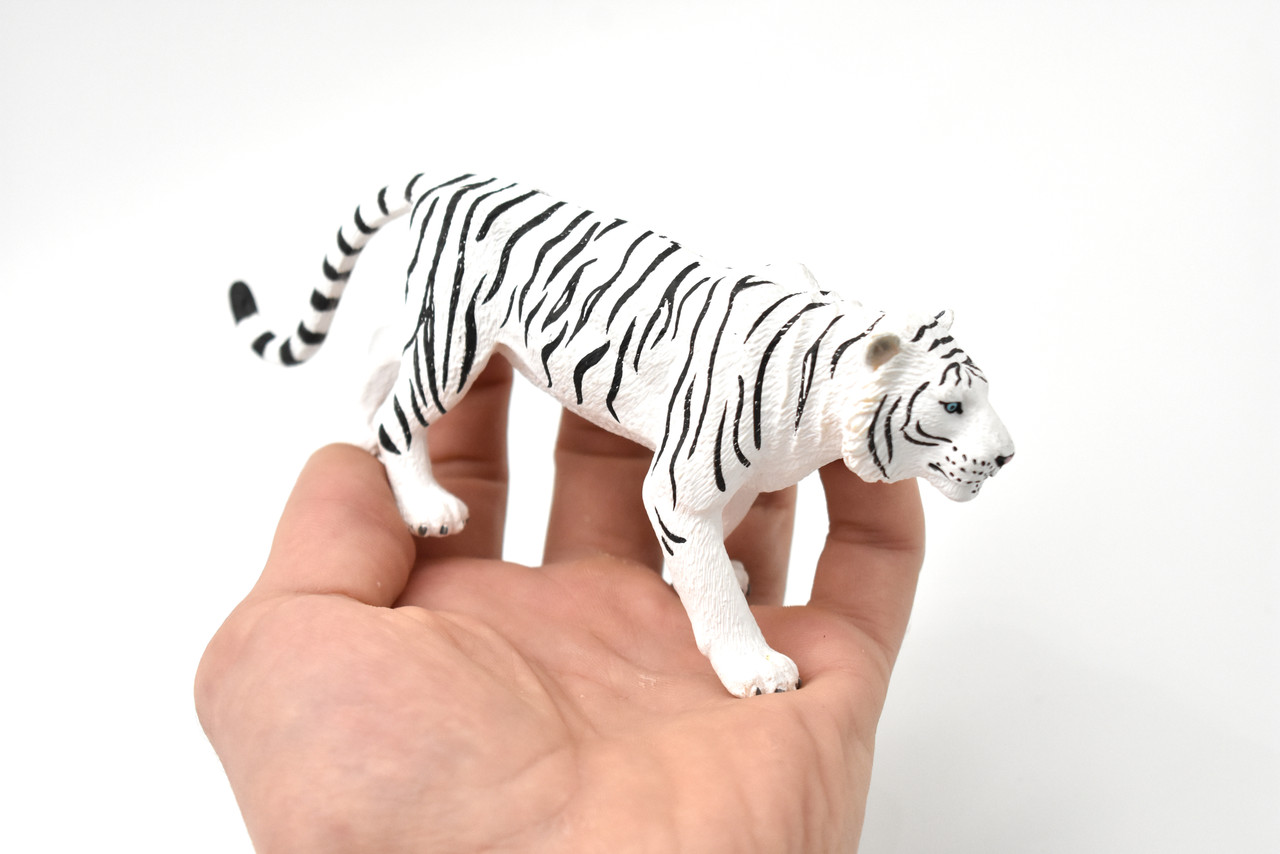 Tiger, White, Realistic Toy Model Plastic Replica Animal, Kids Educational Gift  6"  M092 B606