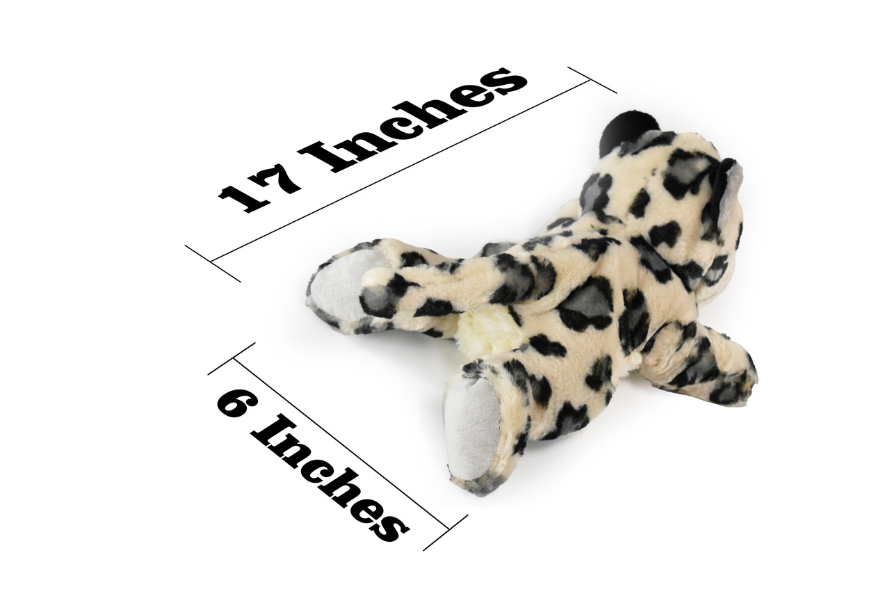 Leopard, Snow, Hand Puppet Realistic Cute Stuffed Animal Plush Toy, Kids Educational Gift 17"   PZ007 B451