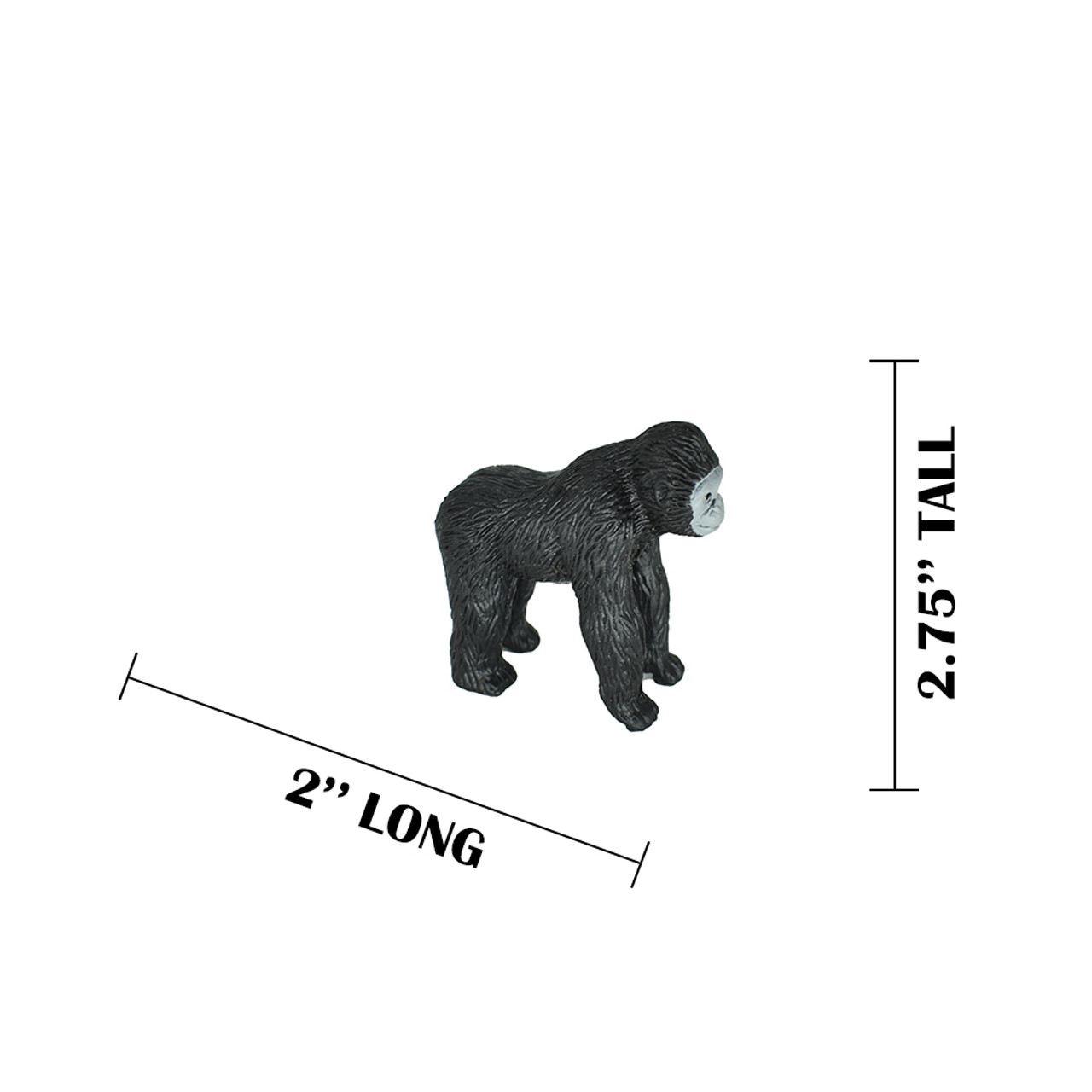 Gorilla Walking Realistic Small Toy Model Plastic Replica African Animal,  Kids Educational Gift 2