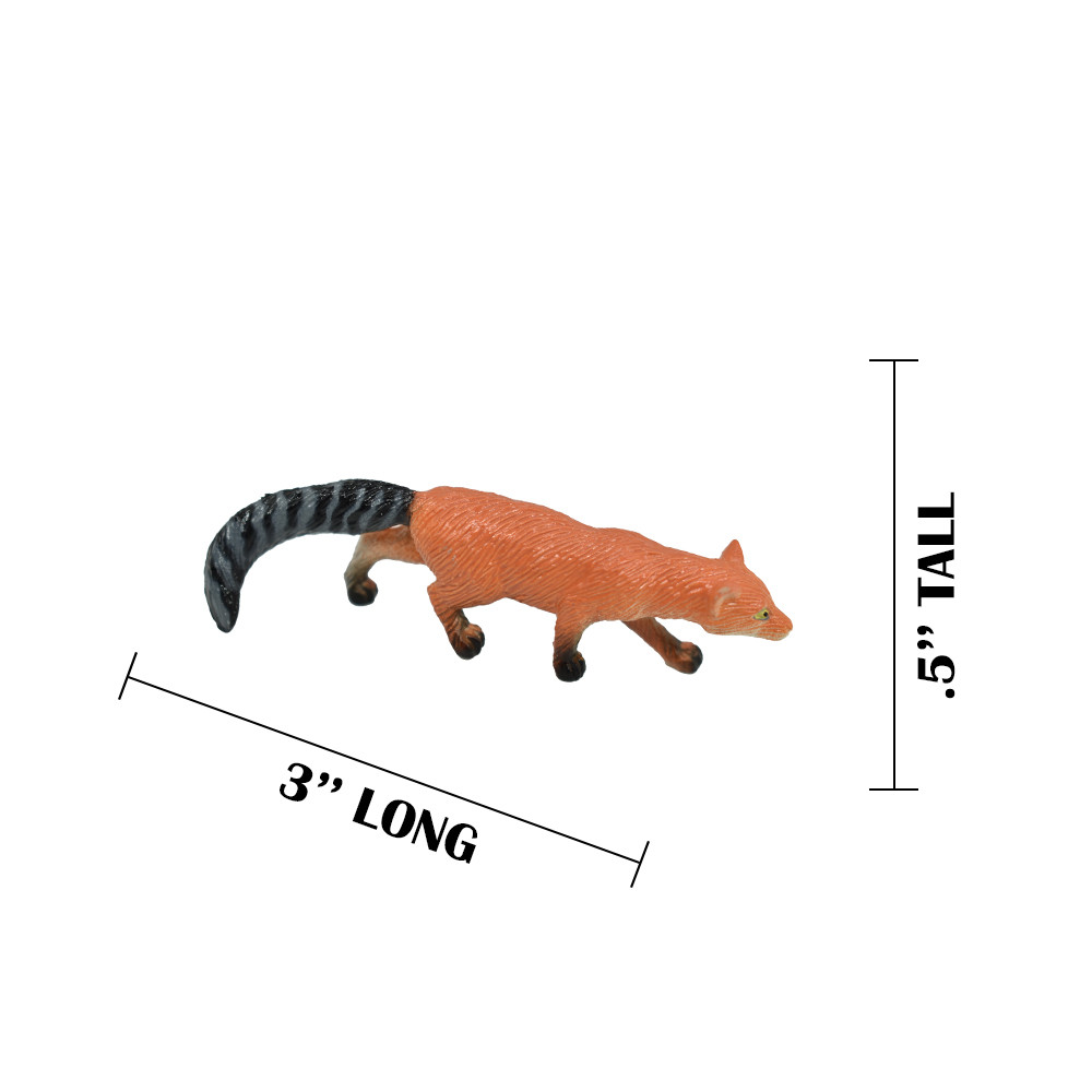 Ring Tailed Cat, Bassariscus astutus, Hand Painted, Realistic, Very Nice Rubber Design, Educational, Diorama Model, Lifelike, Toy,  3 Inches. 