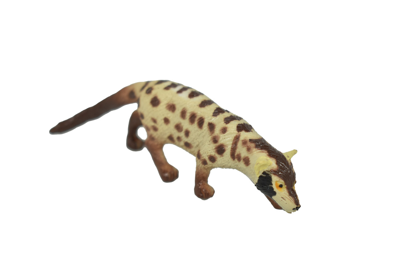 Common Palm Civet, Asian palm civet, Toddy cat, Hand Painted, Realistic, Very Nice Rubber Design, Educational, Diorama Model, Lifelike, Toy, 3 Inches. 