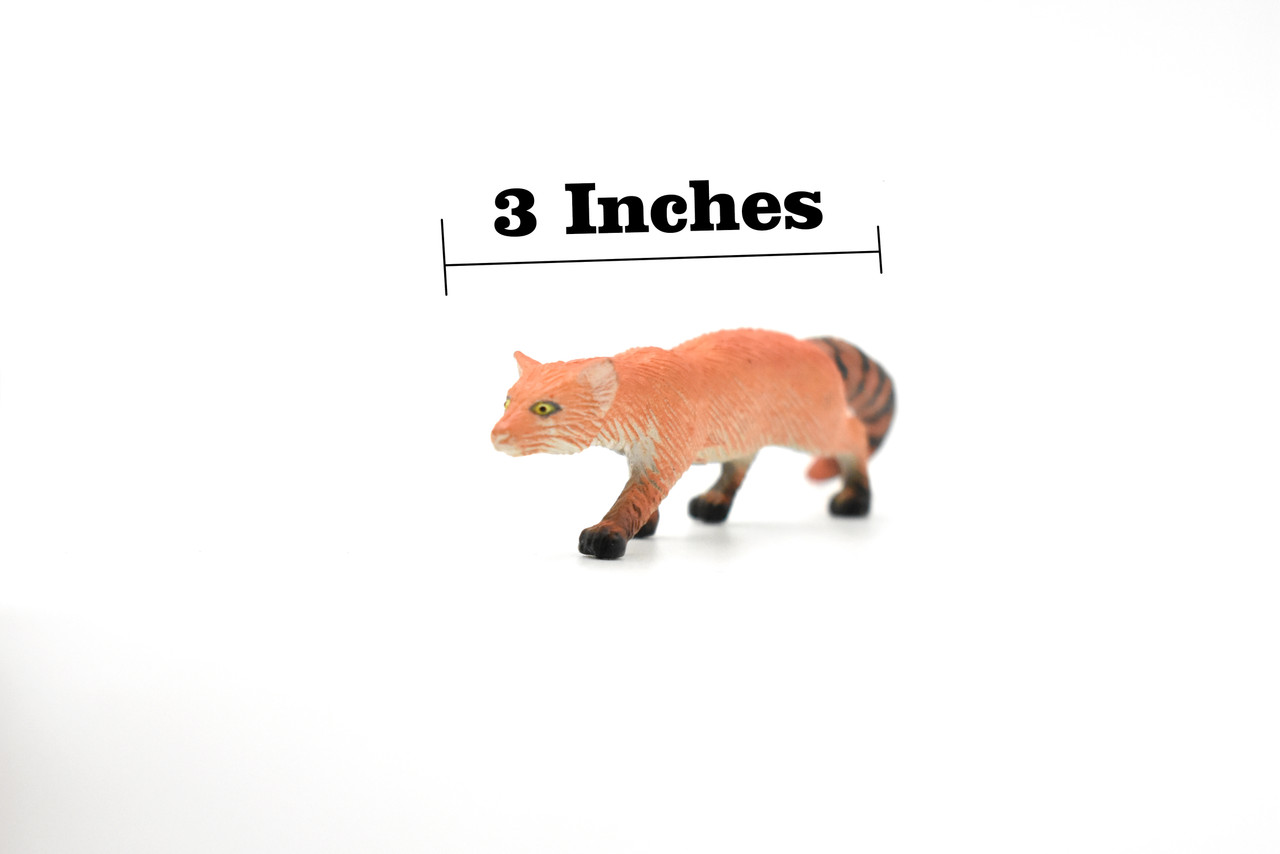 Mongoose, Red-tailed mongoose, Madagascar, Hand Painted, Realistic, Very Nice Rubber Design, Educational, Diorama Model, Lifelike, Toy, 3 Inches. 