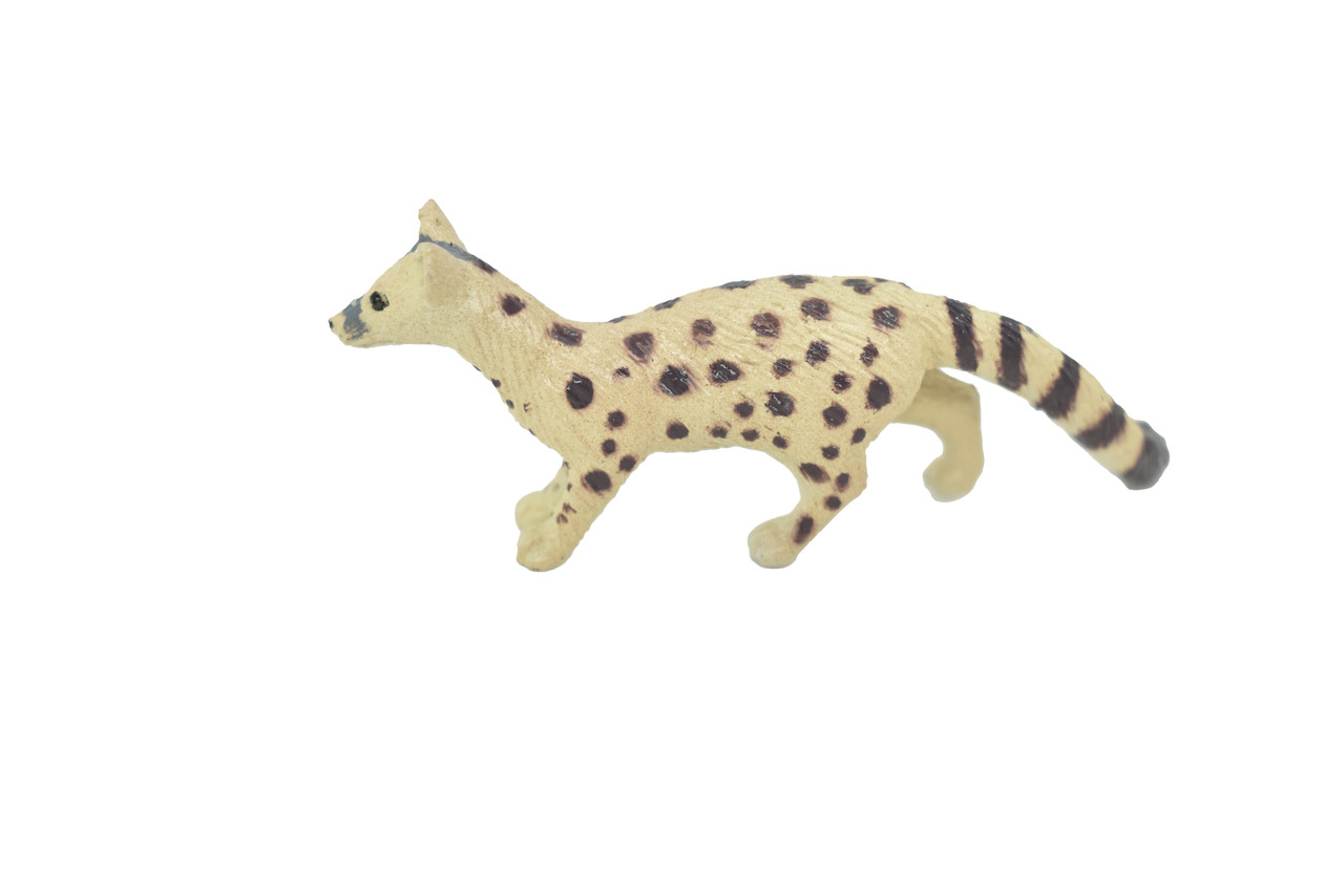 Asiatic Spotted Linsang, Tiger-civet, Hand Painted, Realistic, Very Nice Rubber Design, Educational, Diorama Model, Lifelike, Toy, 2 1/2  Inches. 
