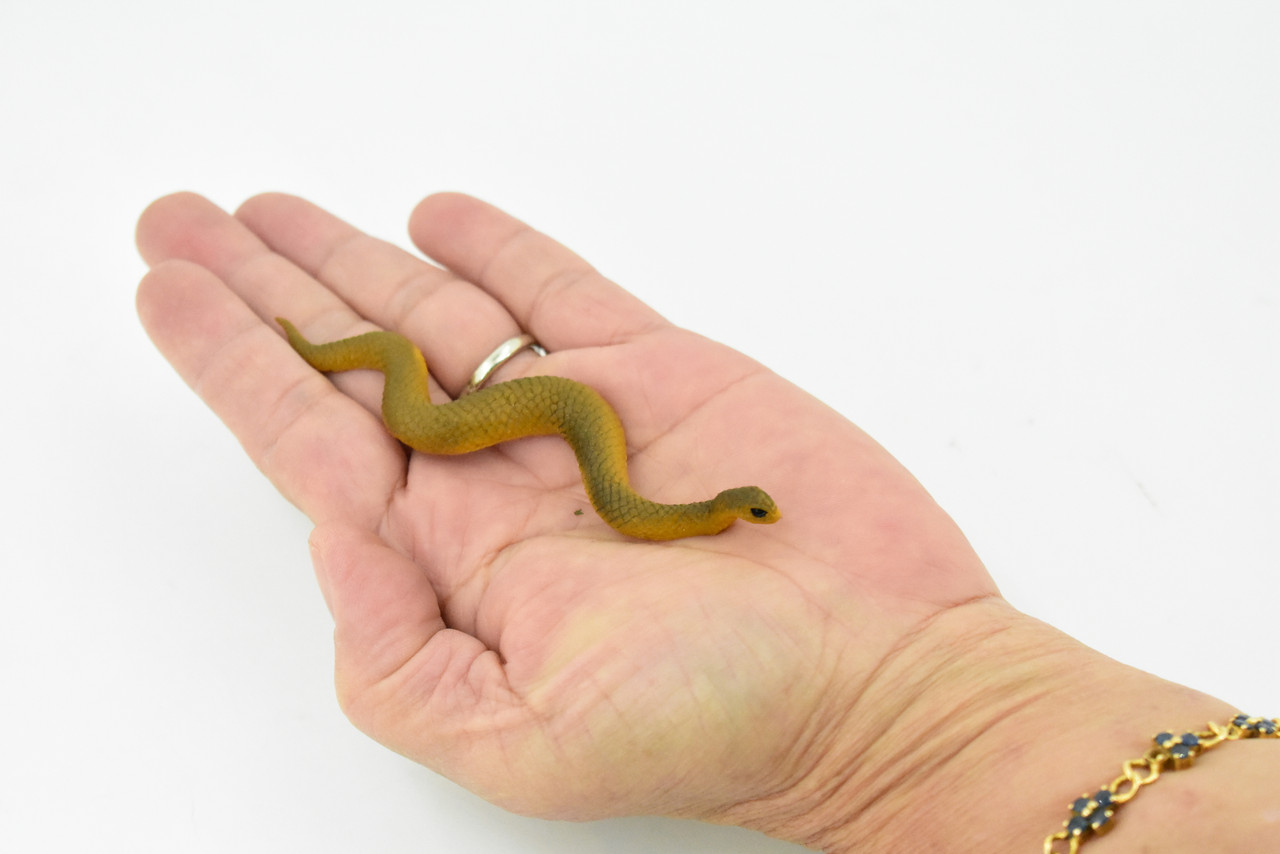 Snake,  Eastern Brown Snake, Plastic Reptile, Educational, Realistic, Hand Painted, Figure, Lifelike Model, Figurine, Replica, Gift,     4"     F1097 B170