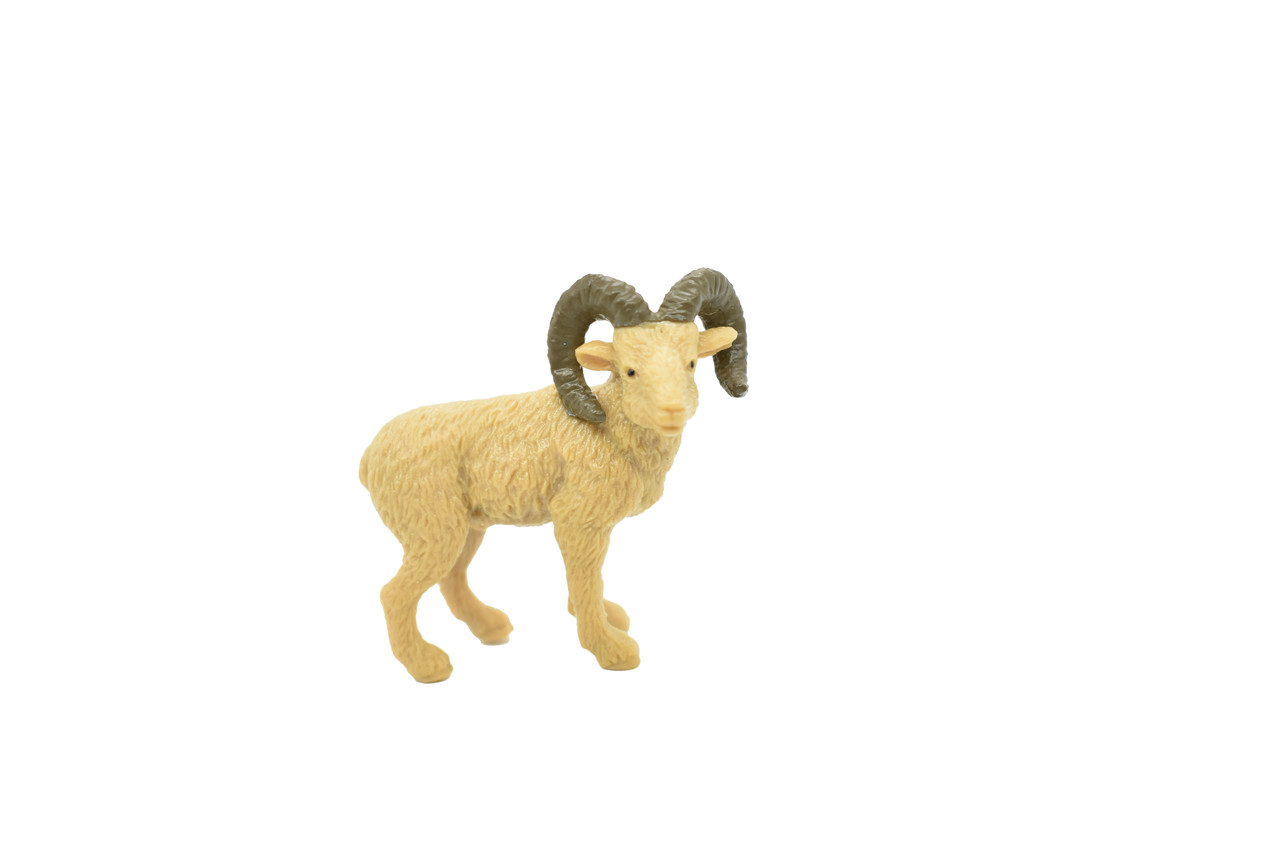 Desert Bighorn Sheep, Very Nice Rubber Animal, Educational, Realistic Cat, Hand Painted, Figure, Lifelike Model, Figurine, Replica, Gift,      1 3/4" 