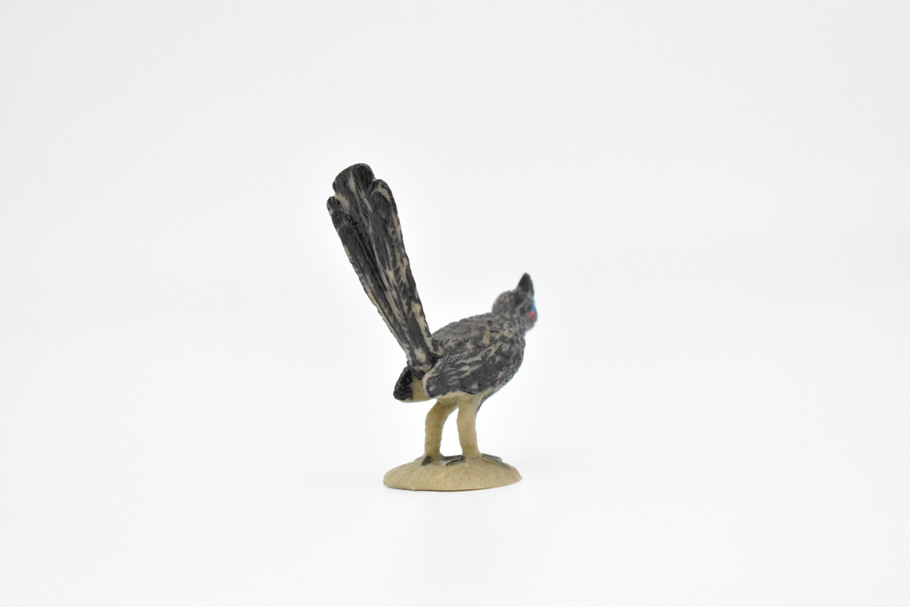 Roadrunner, Very Nice Rubber Bird, Educational, Realistic  Desert Bird, Hand Painted, Figure, Lifelike Model, Figurine, Replica,   2 Inches.