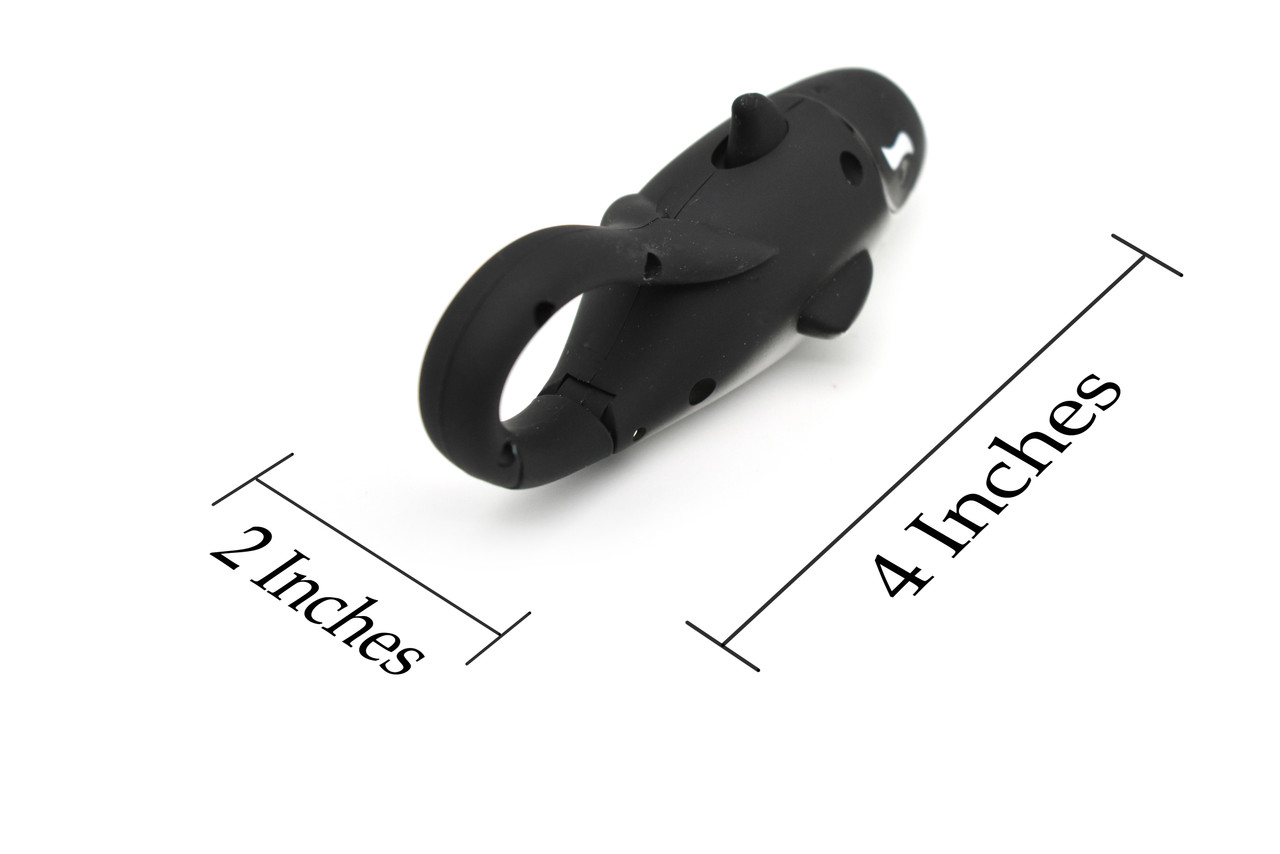 Orca Killer Whale Carabiner Clip Flashlight 4 inches long - F1577 B127