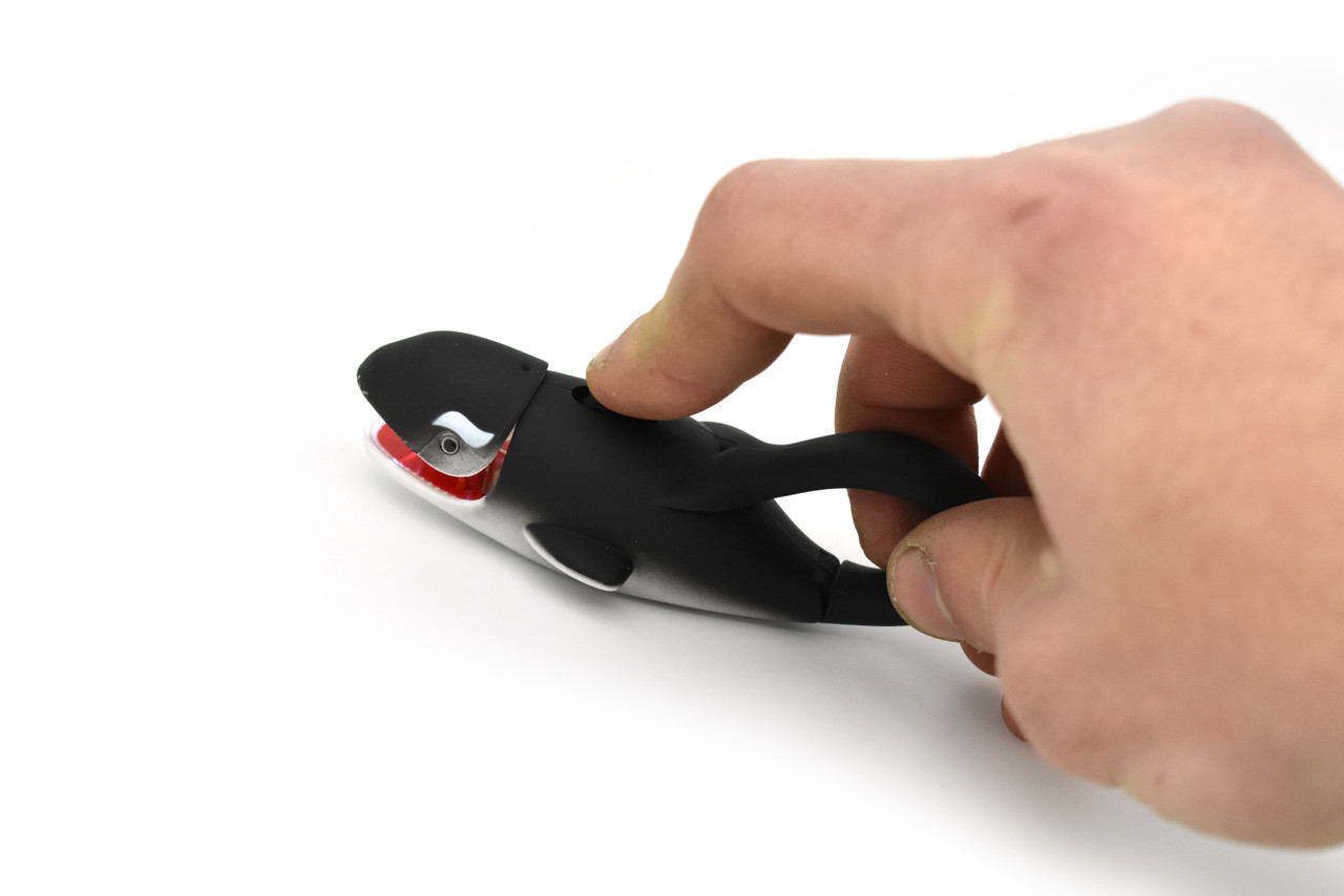 Orca Killer Whale Carabiner Clip Flashlight 4 inches long - F1577 B127