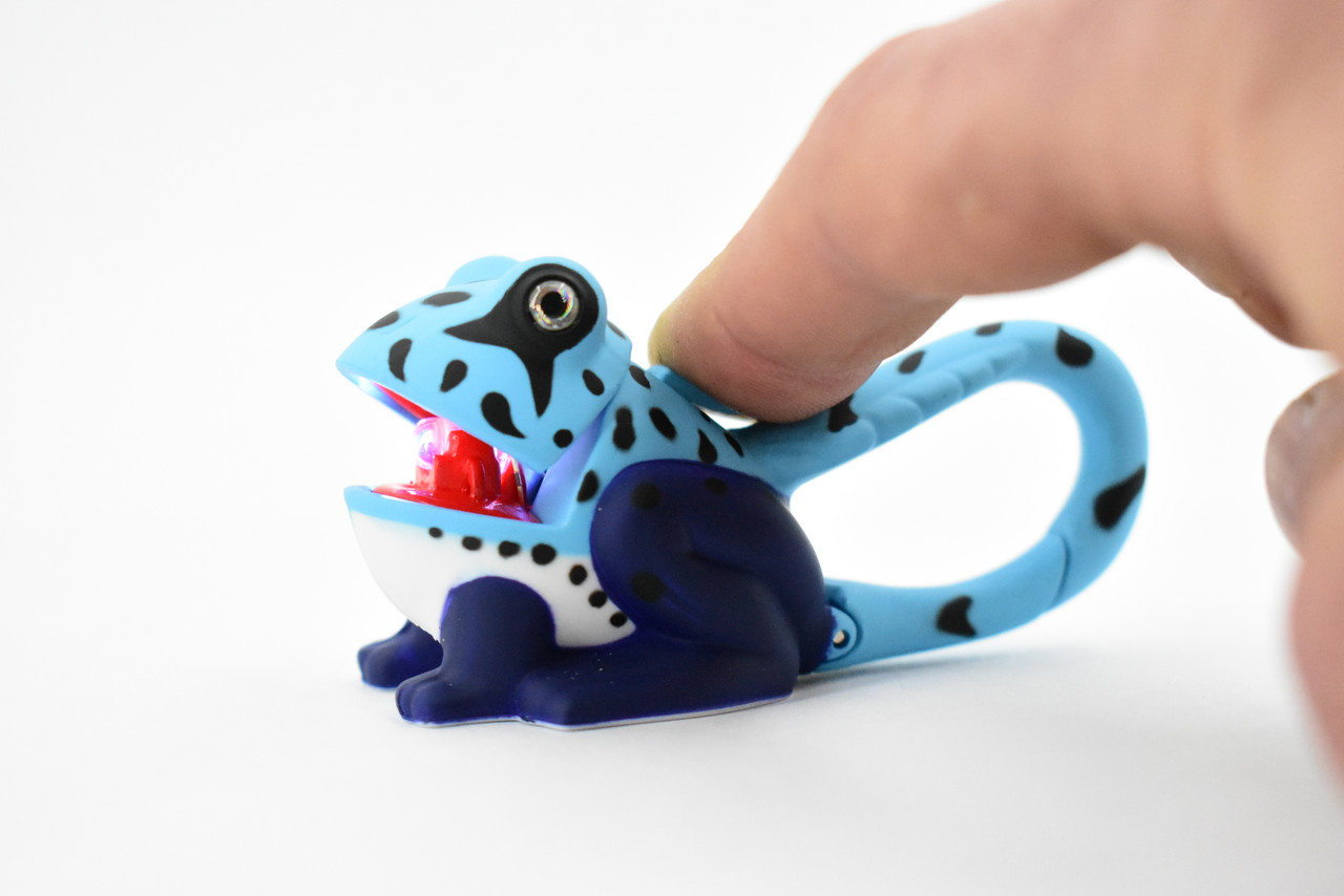 Frog, Blue Poison Dart Frog, Carabiner Clip, Camping Flashlight, Car, Keys, Fun Gift,      3 1/4"      F1585 B127