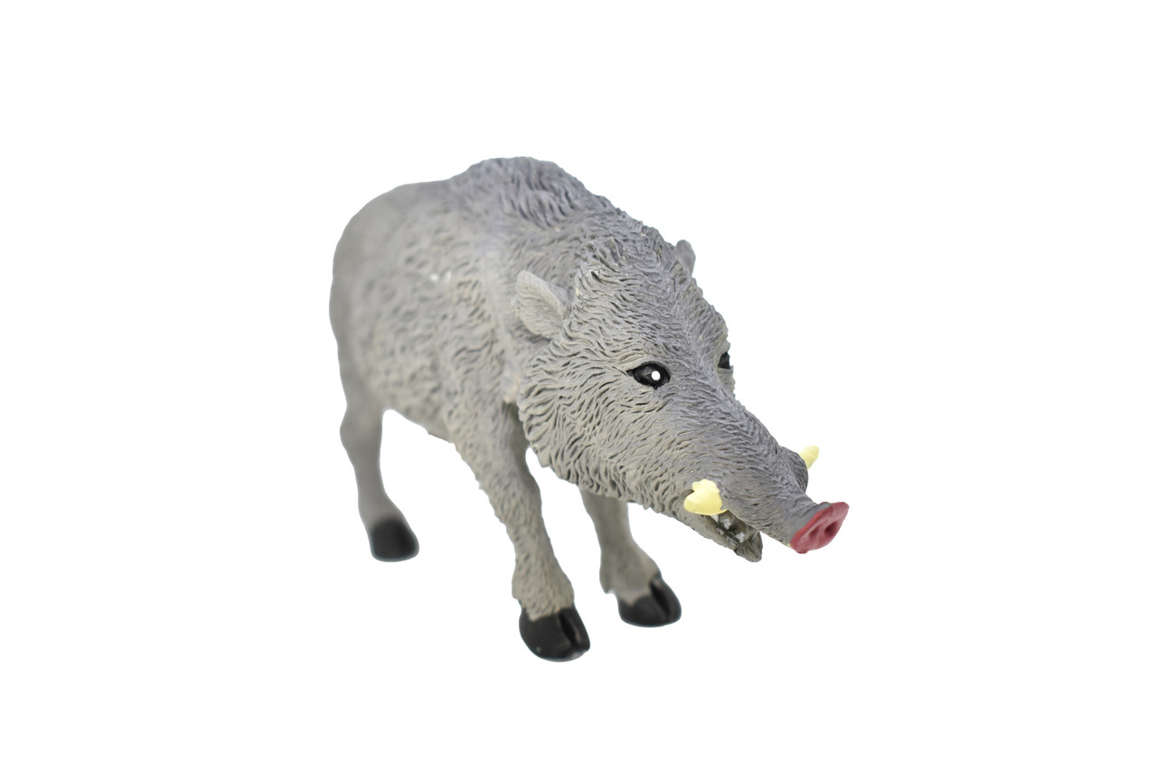Boar, Wild Pig, Very Nice Plastic Animal, Educational, Realistic Hand Painted Figure, Lifelike Model, Figurine, Replica, Gift,   5 1/2"    F159 B24