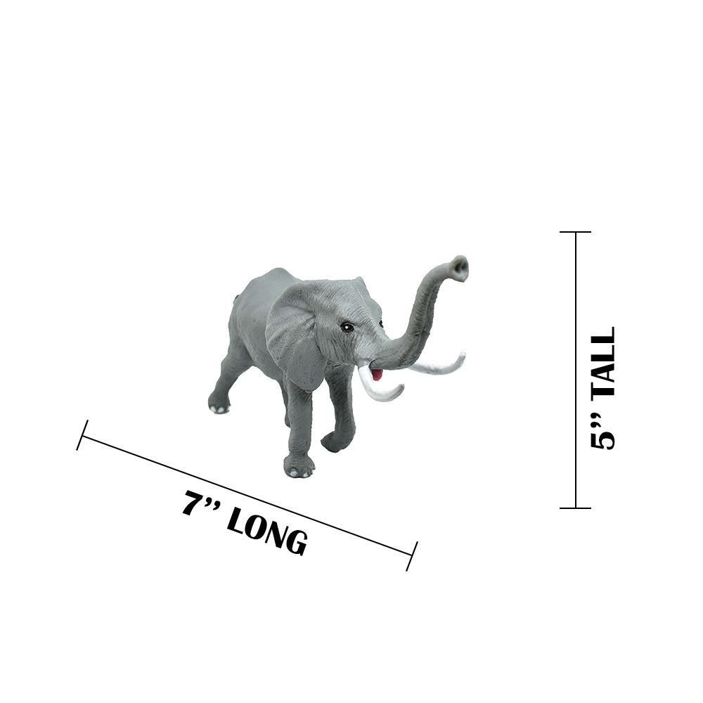 Elephant African Plastic Replica 7-inch - F160 B24