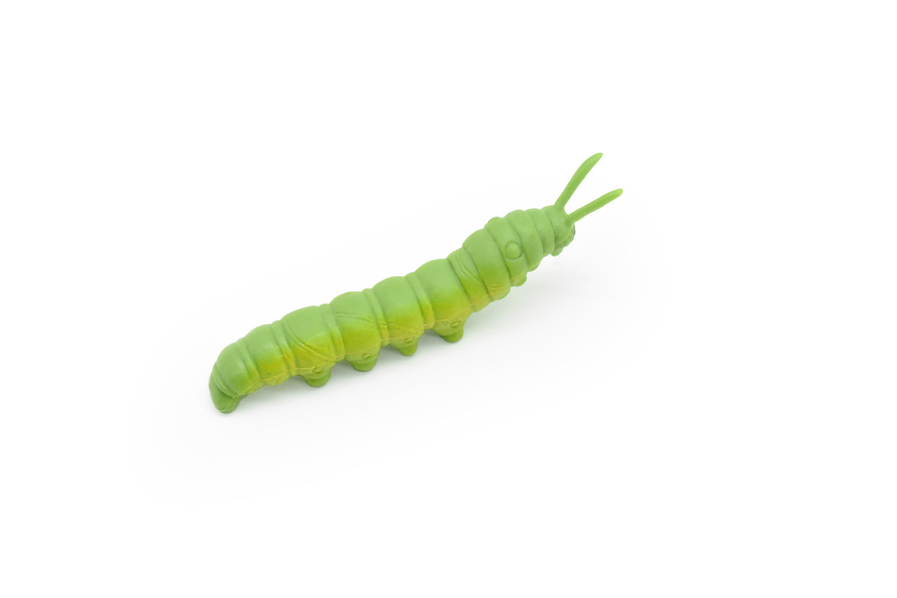 Caterpillar, Green, Realistic Figure, Model, Replica, Kids Educational Gift   2 1/4"    F1664 B74