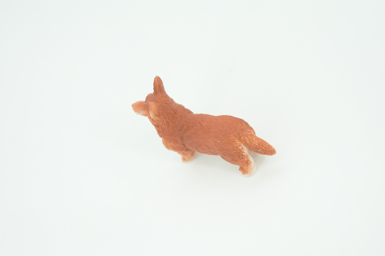 Welsh Corgi, Cardigan, Rubber Dog, Hand Painted, Realistic, Figure, Model, Replica, Toy, Kids, Educational, Gift,    2"     F1676 B63