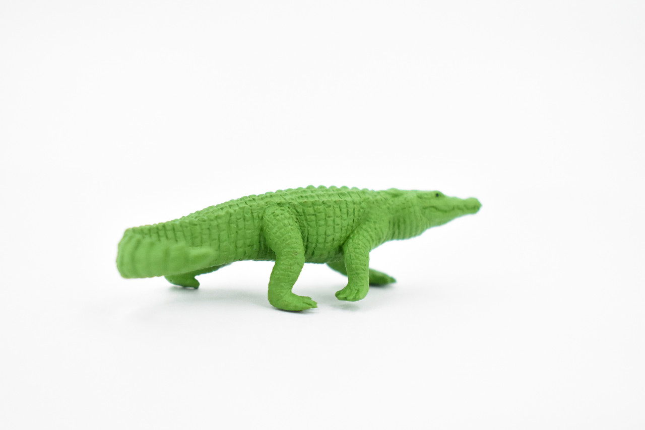Crocodile, Alligator, Reptile, Crocodylidae, Very Nice Rubber Design, Educational Figure, Lifelike, Diorama Model, Replica, Toy, Kids,  3 Inches  